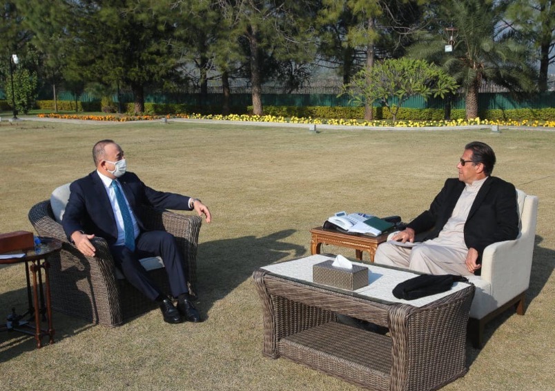 Turkish Foreign Minister calls on Pakistan Prime Minister Imran Khan